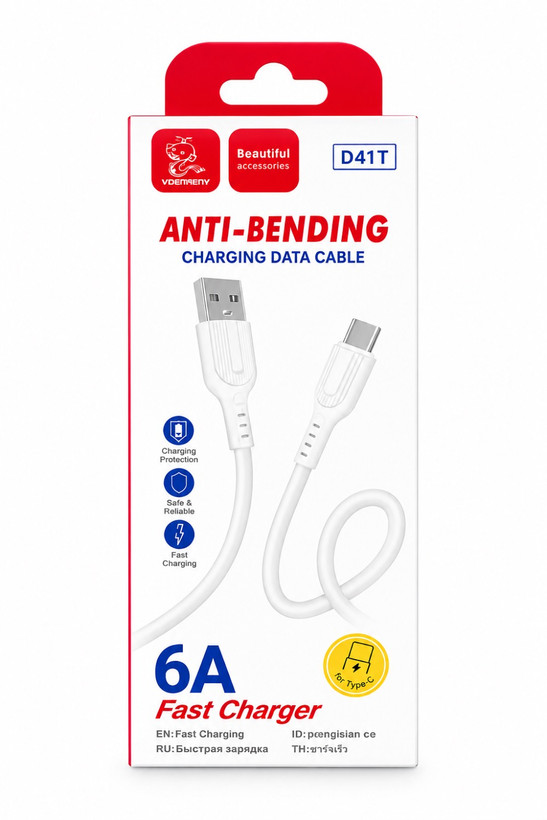 کابل شارژر تایپ سی VDenmenV مدل D41T