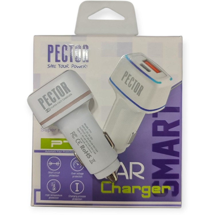 شارژر فندکی سوپر فست پکتور مدل Pector P711